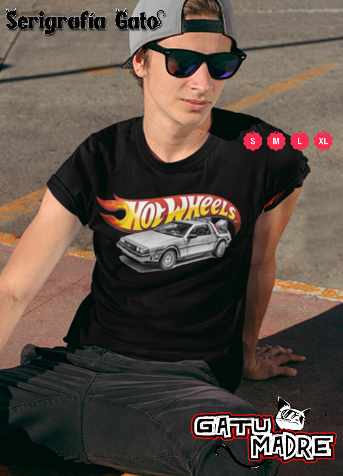 Playera Hotwheels Delorean Volver al Futuro